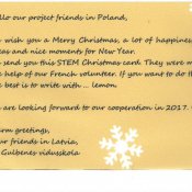 Merry Christmas and a Happy New Year- życzenia od partnerskich szkół