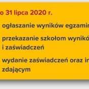 Wyniki egzaminu ósmoklasisty - odbiór zaświadczeń w dniu 31 lipca od godz.10:00